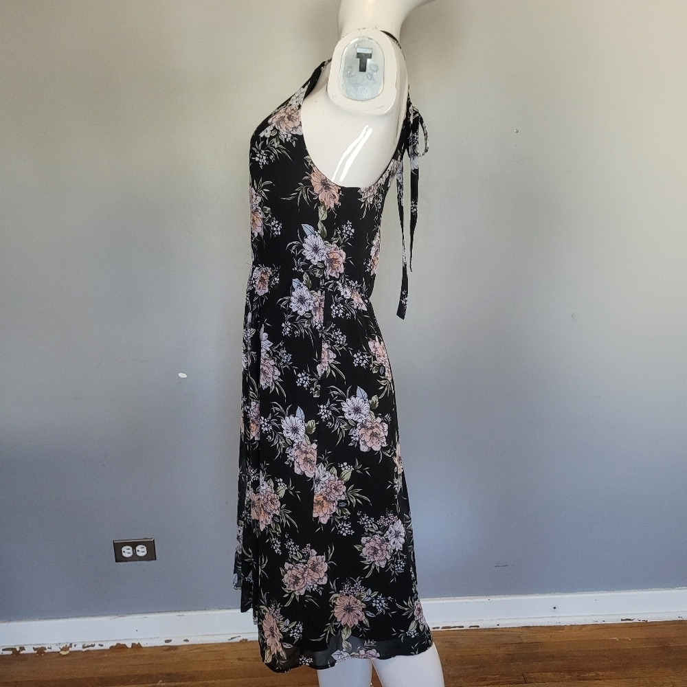 Torrid Black Floral Chiffon Print Mini Dress, BNWT, Size 1X - Picture 6 of 8